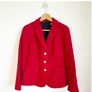 Talbots Women's Wool Blazer Suit Jacket Red Size 6